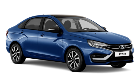 Синяя LADA Vesta Седан